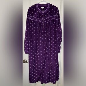 Celestial Dreams Long Sleeve Fleece Long Night Gown